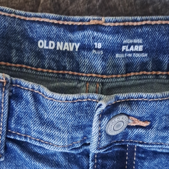 Old Navy Girls Dark Blue Flare Jeans - Picture 1 of 3